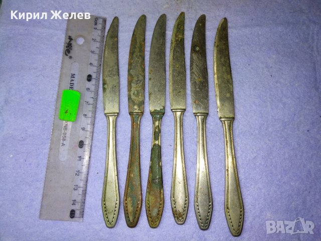 ALPACCA СРЕБЪРНА СПЛАВ Комплект 6 КОЛЕКЦИОНЕРСКИ СТАРИННИ НОЖЧЕТА КУХНЕСКИ от АЛПАКА ГЕРМАНИЯ 42205, снимка 3 - Колекции - 43804216