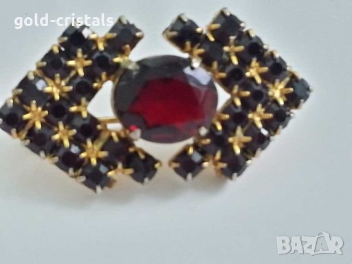 стара брошка с гранати, снимка 4 - Антикварни и старинни предмети - 28684290