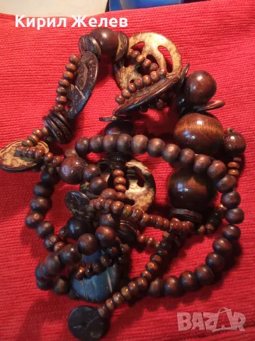 ЕТНО - АРТ СТИЛ ХЕНД МЕЙД ОГЪРЛИЦА от КОКОСОВ ОРЕХ и ДЪРВО 31557, снимка 11 - Колиета, медальони, синджири - 47219363