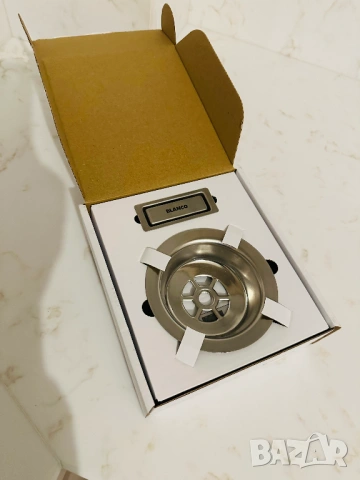 Blanco Комплект за мивка - решетка и преливник - хром, снимка 2 - Кухни - 53457485