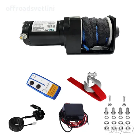ТОП ОБЯВА Електрическа лебедка 2500LBS OffRoad лебедка Автомобил Кола