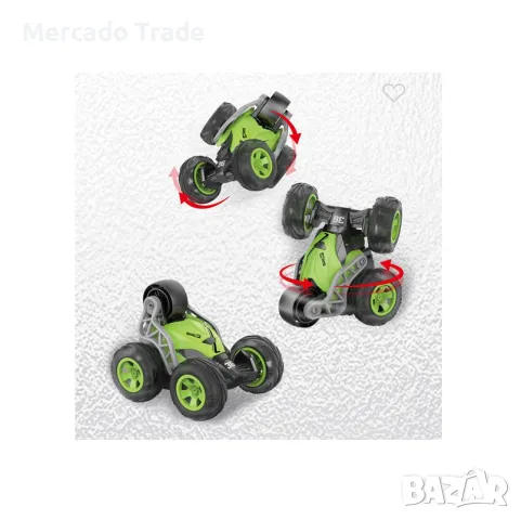Детски автомобил Mercado Trade, С дистанционно, Светлини и завъртане на 360°, Зелен, снимка 2 - Коли, камиони, мотори, писти - 48088455