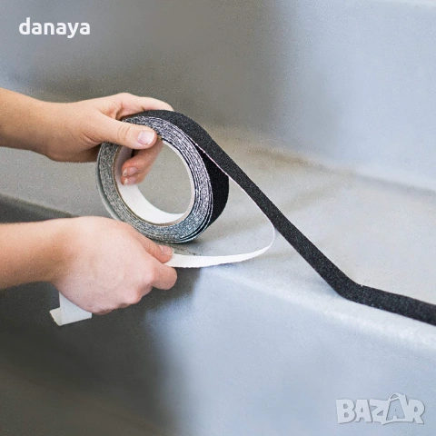 1645 Противоплъзгаща лента самозалепваща 25mmx5m, снимка 4 - Други - 53170995