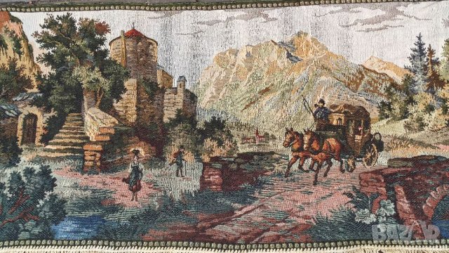 Стар ръчно изработен кавьор, гоблен, украса за стена. , снимка 6 - Антикварни и старинни предмети - 38231534