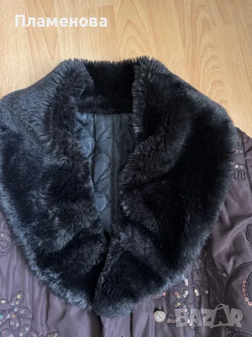 Дамско палто с паети - L/ XL, снимка 5 - Палта, манта - 48928166