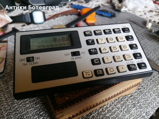 стар немски калкулатор с аларма и час , снимка 4 - Колекции - 43697446