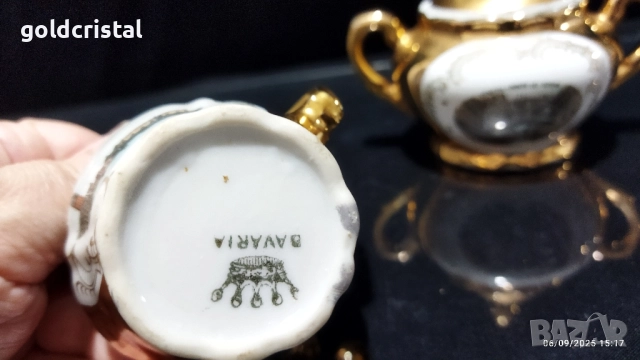 старинен немски порцелан Бавария захарница и каничка , снимка 5 - Антикварни и старинни предмети - 51666006