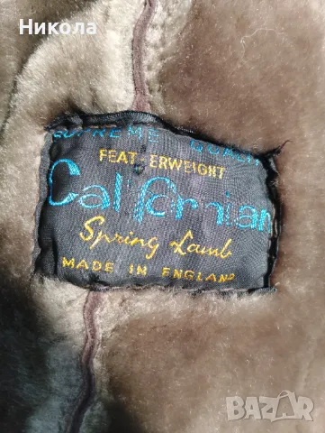 Английски дамски дълъг кожух-агнешка кожа Californian Featherweight, снимка 4 - Якета - 47846376