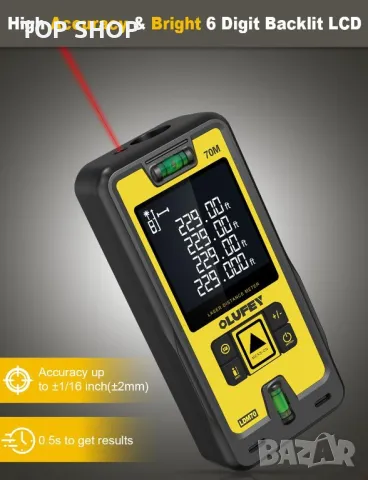 Лазерен ролетка Olufey 70 m, снимка 8 - Гедорета - 48623909