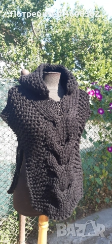 ръчно изплетено детско пончо , снимка 2 - Детски якета и елеци - 51855397