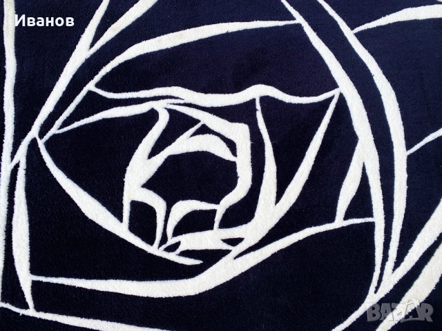 РАЗПРОДАЖБА - 40€.Модерен  Черен  Абстрактен Килим HAMPTON - Цветя - Роза , снимка 5 - Килими - 51431902