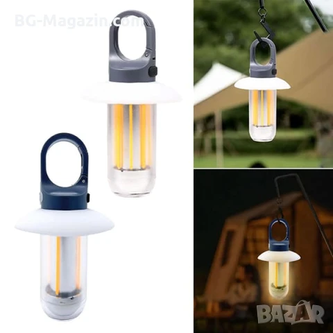 Мощна акумулаторна преносима LED лампа къмпинг осветление лед фенер за риболов туризъм палатка силна, снимка 8 - Къмпинг осветление - 51178731