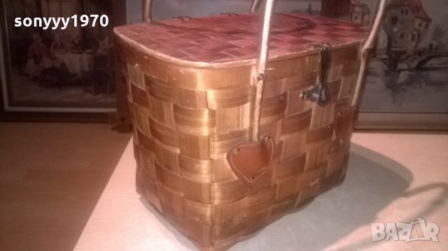 АНТИКА-ДЪРВЕНА ЧАНТА-ВНОС ШВЕИЦАРИЯ, снимка 2 - Колекции - 27299884