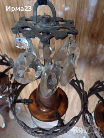 Антикварен комплект медни лампиони " корона", снимка 3 - Антикварни и старинни предмети - 50056713