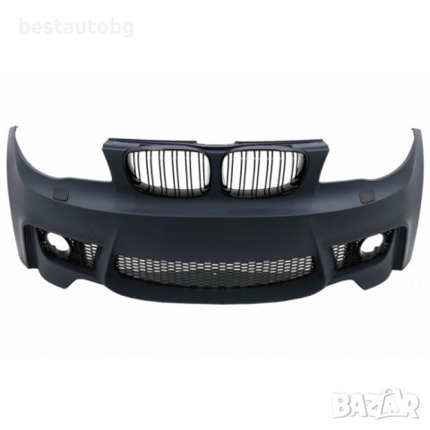 Предна M1 броня за BMW E87/E88 E81/E82 (04-13) с бъбреци и халогени, снимка 2 - Аксесоари и консумативи - 43434634