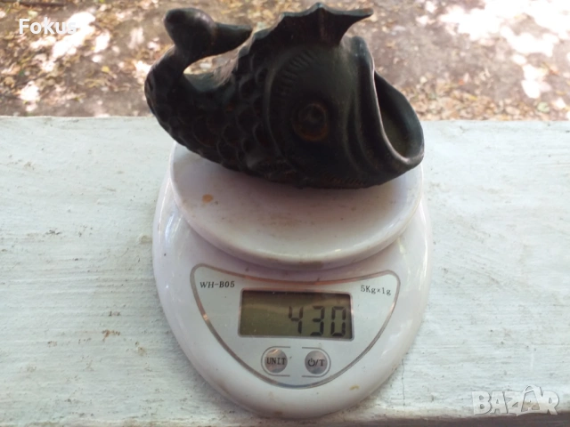 Прекрасна стара чугунена статуетка риба, снимка 5 - Антикварни и старинни предмети - 53461796