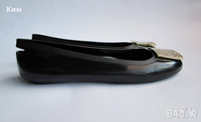 Versace Collection Medusa гумени балерини в черно, снимка 2 - Дамски ежедневни обувки - 37119196