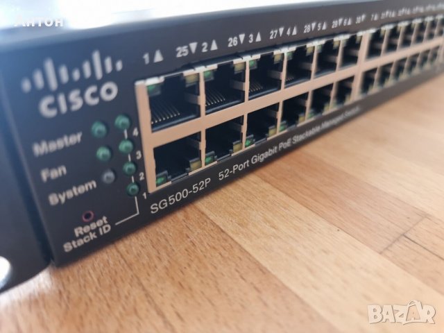 Cisco SG 500-52P 52-port Gigabit POE+ Stackable Managed Switch, снимка 2 - Суичове - 38485597