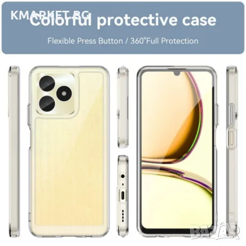 Realme Note 50 Силиконов Калъф Transparent TPU и Протектор, снимка 2 - Калъфи, кейсове - 47897336