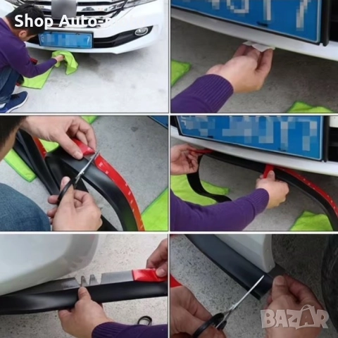 Спойлер за броня Automat - черен карбон - златна лента, снимка 5 - Аксесоари и консумативи - 52226314