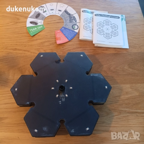 SZMP Соларен фонтан с 12 LED светлини, със забележка, снимка 5 - Градински мебели, декорация  - 52410039