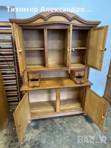 Шкаф - витрина от дъбов масив, снимка 8 - Шкафове - 50063788