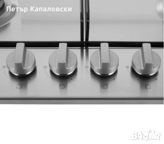 Газов плот ,котло и за вграждане Индезит INDESIT THA642IX/I .Цвят: инокс.Брой горелки: 4, снимка 5 - Котлони - 48564760