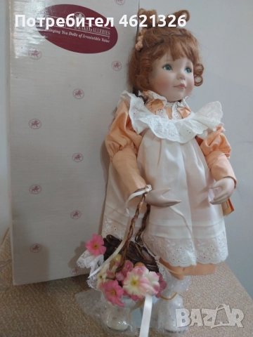 Колекционерска порцеланова кукла Праскови и крем Ashton Drake нова, снимка 7 - Декорация за дома - 52044064