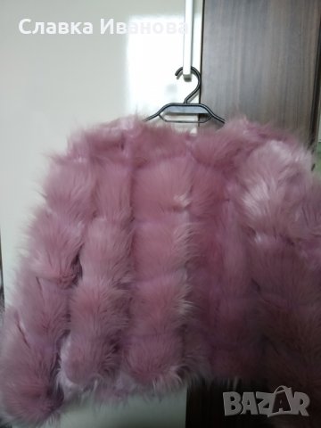 Късо палто с косъм, снимка 3 - Палта, манта - 28136163
