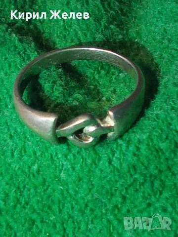 СТАР АНГЛИЙСКИ СРЕБЪРЕН АРТ ДИЗАЙН КРАСИВ ПРЪСТЕН СРЕБРО 925 РЪЧНА ИЗРАБОТКА 26241, снимка 13 - Пръстени - 34630712