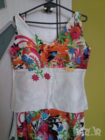 Уникален летен комплект блуза и пола