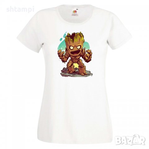 Дамска тениска Marvel Groot 2 Игра,Изненада,Подарък,Геймър,, снимка 3 - Тениски - 36741072