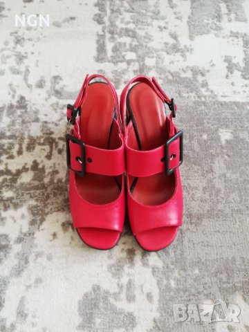Модерни дамски сандали в червен цвят. Промо цена само 69.00 лева. , снимка 3 - Сандали - 33666977