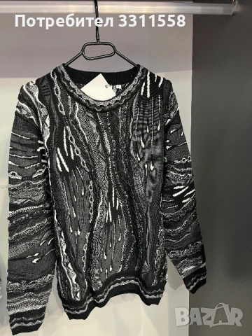 Carlo Colucci - Черен 3D Пуловер - Плетка, снимка 3 - Пуловери - 53531268