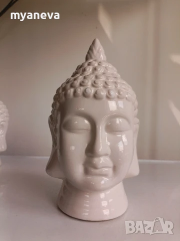 Порцеланова глава на Буда в поза релакс и медитация. , снимка 5 - Статуетки - 50525673