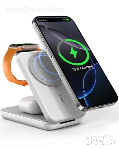 RORRY 10000mAh магнитна външна батерия, безжична зарядна станция
