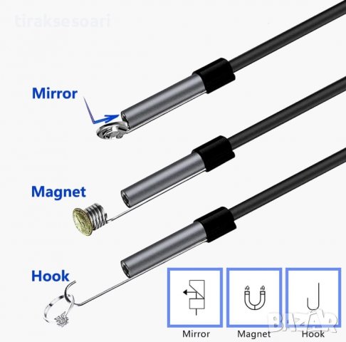 Ендоскоп Камера За Android Телефон Лаптоп Таблет с 2.5м кабел, снимка 3 - Други инструменти - 43492499