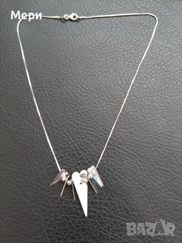 Интересно сребърно колие 40 см., снимка 5 - Колиета, медальони, синджири - 37122176