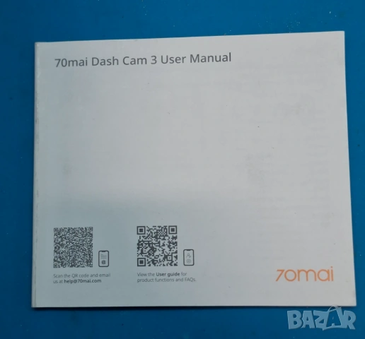 Видеорегистратор Xiaomi 70mai Dash Cam3 M200, снимка 6 - Аксесоари и консумативи - 53607848