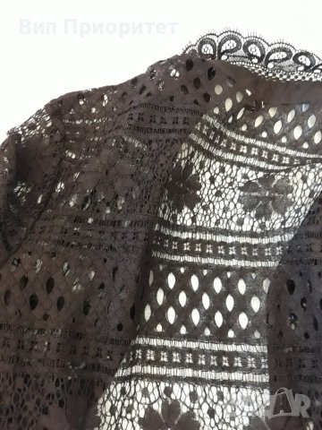 Риза- туника с перлени копчета, черна дантела, много ефектна стилна, снимка 15 - Туники - 37409061
