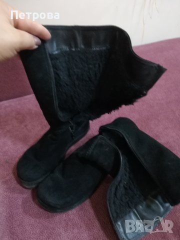 Топли ботуши от естествен велур 36 номер, снимка 2 - Дамски ботуши - 43182514