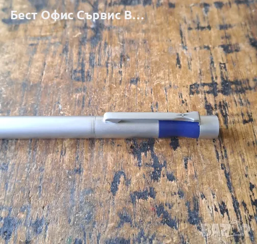 ролер Марксман Marksman rollerball pen метален, за писане, масивен с гумена синя част за хващане, снимка 5 - Ученически пособия, канцеларски материали - 49695562