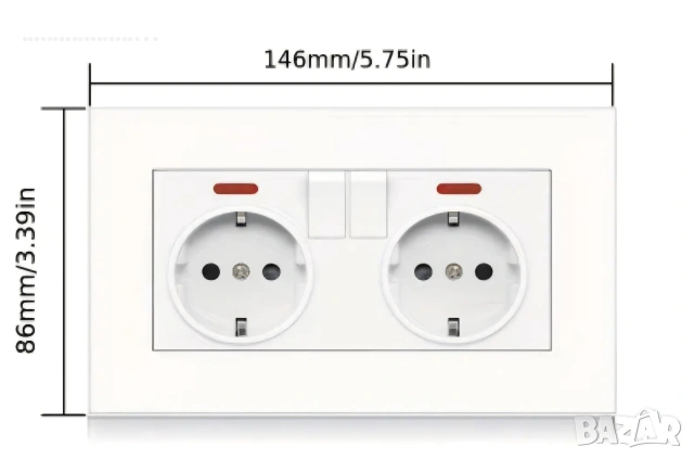 двоен контак с 2 юсб и бутон за включване, снимка 5 - Други стоки за дома - 53511390