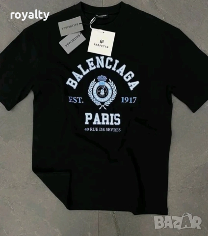 Balenciaga Черна Мъжка Тениска 