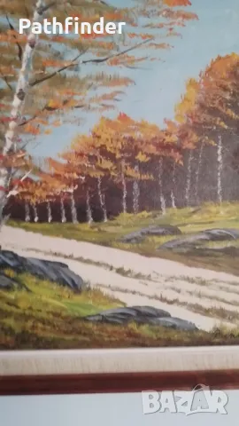 Красива авторска картина. Масло върху платно с подпис, снимка 7 - Картини - 44655025