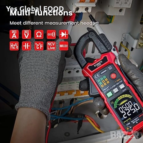 KAIWEETS токови клещи True RMS 6000 counts Auto-Ranging, снимка 3 - Други инструменти - 53021229
