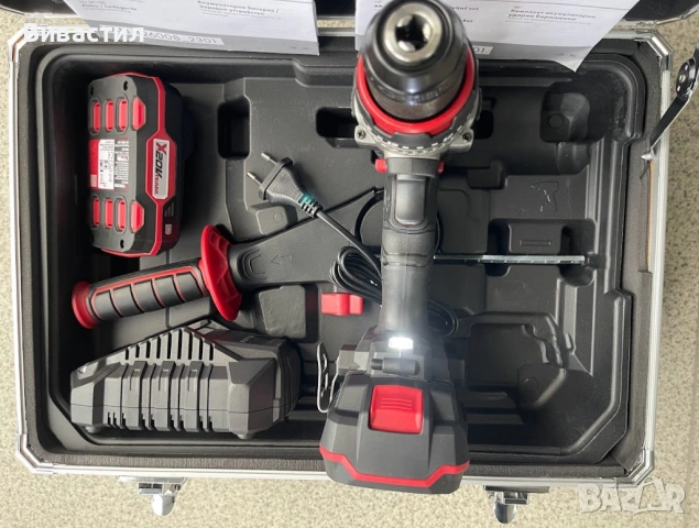 Parkside Performance Черен ударен Винтоверт 150Nm Парксайд с AL куфар с аксесоари, снимка 8 - Винтоверти - 50773530