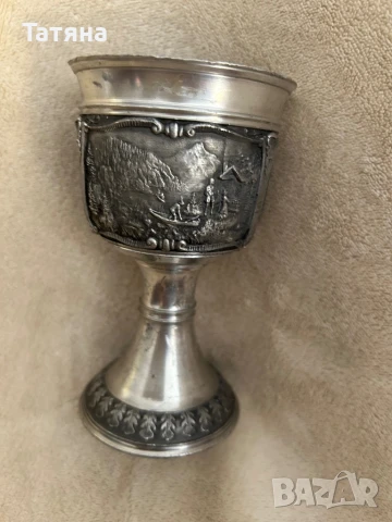 Чаша за вино от калай 95%, снимка 1