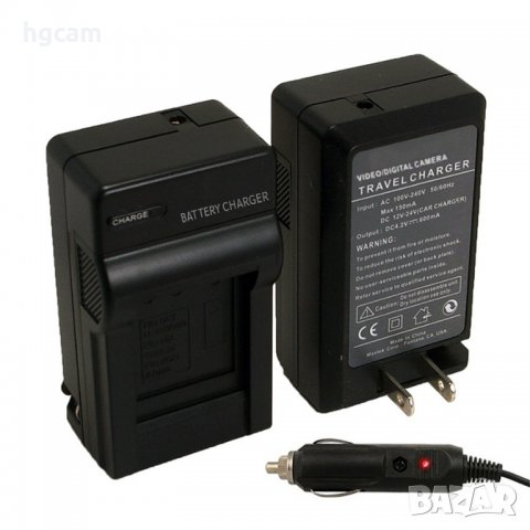 Зарядно за GoPro Hero 1/2, Единично, За батерии AHDBT-001/002, За 220V и за запалка на автомобил 12V, снимка 2 - Батерии, зарядни - 27843561