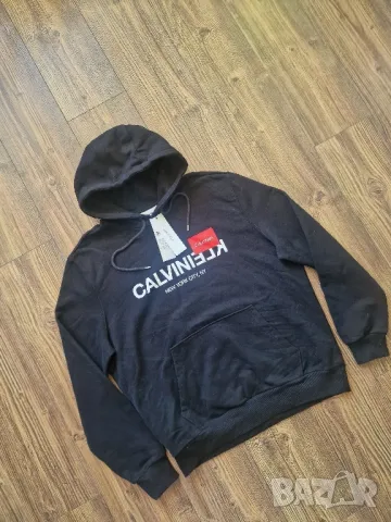 Страхотен мъжки суитчър, CALVIN KLEIN нов с етикет,  размер L , снимка 5 - Суичъри - 47795263